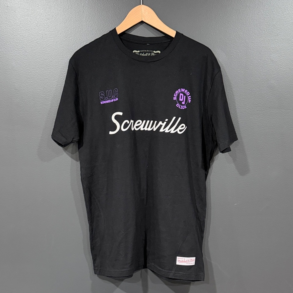 Screwville DJ Screw Screwed Up Mitchell & Ness Black Graphic Tee